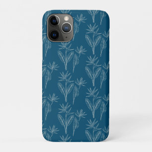 Capa Para iPhone 11 Pro Padrão mínimo moderno havaiano de ave do paraíso