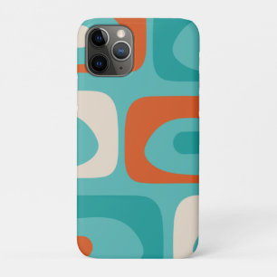 Capa Para iPhone 11 Pro Padrão Moderno do Piquet do século médio Laranja T