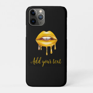 Capa Para iPhone 11 Pro padrão na moda cinza dos lábios