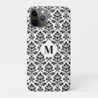 Padrão Preto Feuille Damask (Personalizado)