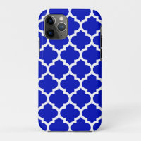Padrão Real Azul Branco Quatrefoil Marroquino #5