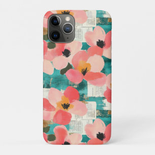 Capa Para iPhone 11 Pro Padrão Vintage Watercolor Floral Abstrato (4)