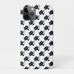 Capa Para iPhone 11 Pro Padrões de gatos pretos e brancos fofos