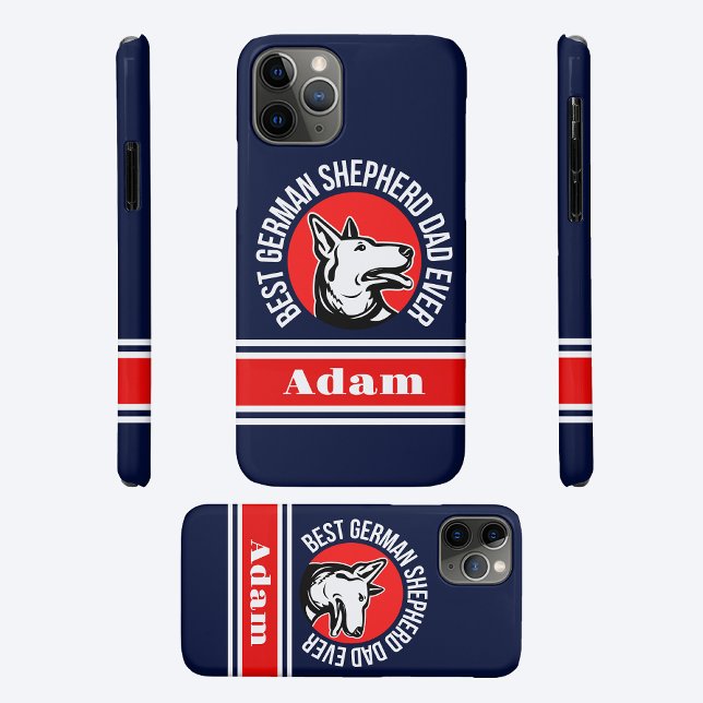 Capa Para iPhone 11 Pro Pai personalizado de melhor German shepherd nunca (Criador carregado)