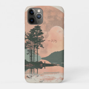 Capa Para iPhone 11 Pro Paisagem Boho Abstrato (1)