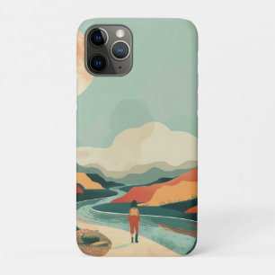 Capa Para iPhone 11 Pro Paisagem Boho Abstrato (14)
