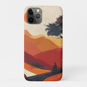 Capa Para iPhone 11 Pro Paisagem Boho Abstrato (19)