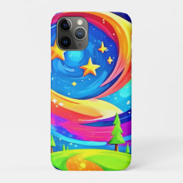 Capa Para iPhone 11 Pro Paisagem Cósmica: Uma Aventura Celestial