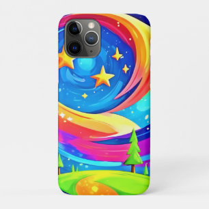 Capa Para iPhone 11 Pro Paisagem Cósmica: Uma Aventura Celestial