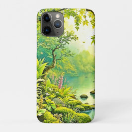 Capa Para iPhone 11 Pro Paisagem Florestal Ensolarada