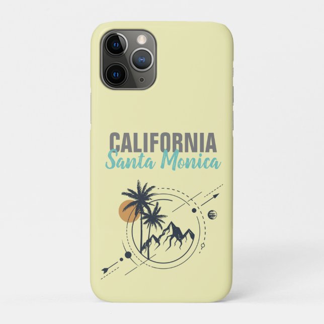 Capa Para iPhone 11 Pro Palmas Geométricas de Monica California (Verso)
