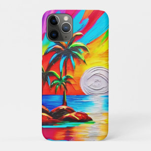 Capa Para iPhone 11 Pro Palmeiras e pintura por brilho solar