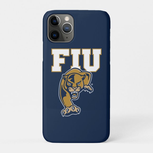 Capa Para iPhone 11 Pro Panteras FIU (Verso)