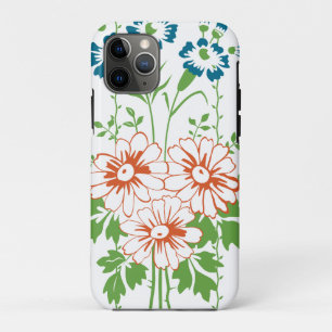 Capa Para iPhone 11 Pro Papel de parede barroco com buquê de flores...