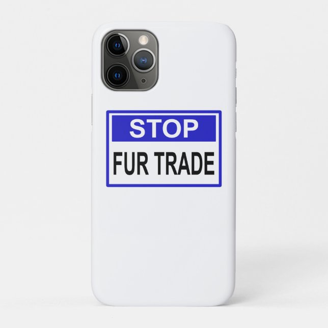 Capa Para iPhone 11 Pro Parar sinal azul com pele (Verso)