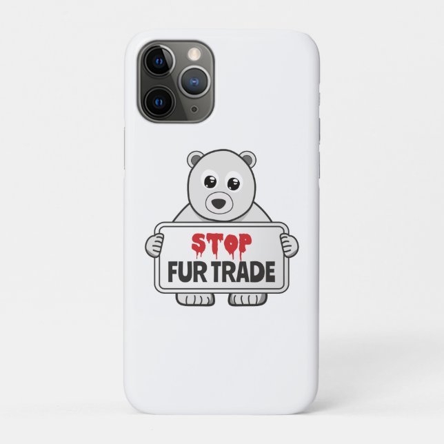 Capa Para iPhone 11 Pro Pare de trocar pelo urso polar triste (Verso)