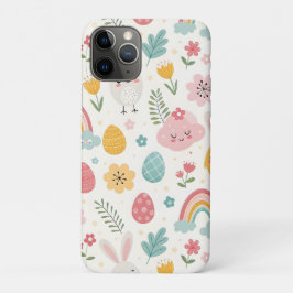 Capa Para iPhone 11 Pro Páscoa Bunny Pattern
