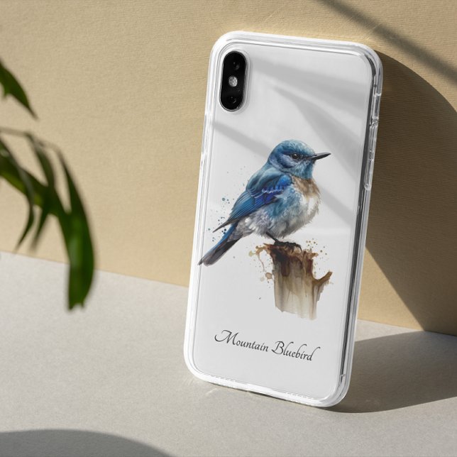 Capa Para iPhone 11 Pro Pássaro Bluebird de Montanha Bonita, personalizado (Criador carregado)