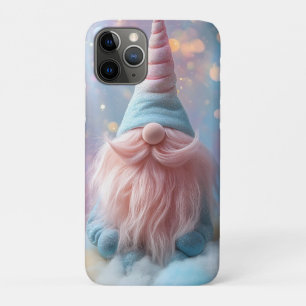 Capa Para iPhone 11 Pro Pastel Unicorn Gnomo / Gonçalo com Barba Rosa Fluf