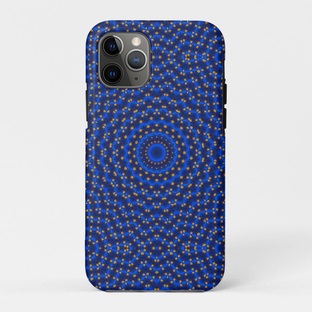 Capa Para iPhone 11 Pro Pato em caleidoscópio azul... (Verso)