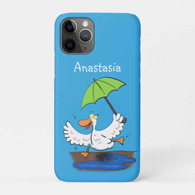 Capa Para iPhone 11 Pro Pato engraçado com desenho animado de dança de gua (Verso)