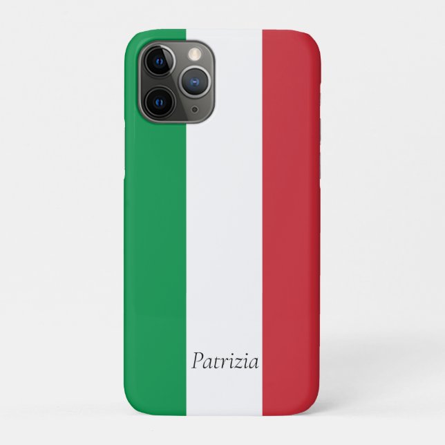 Capa Para iPhone 11 Pro Pavilhão Itália - Bandeira viagem (Verso)