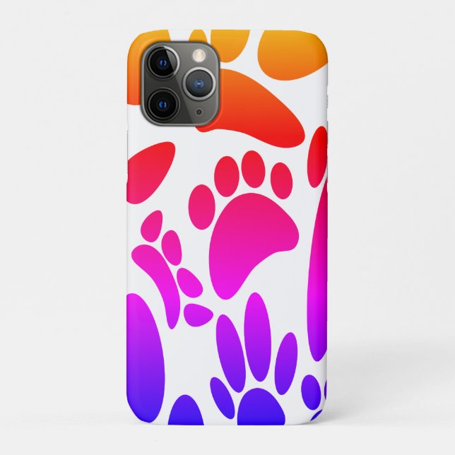 Capa Para iPhone 11 Pro Pawprint do abstrato (Verso)