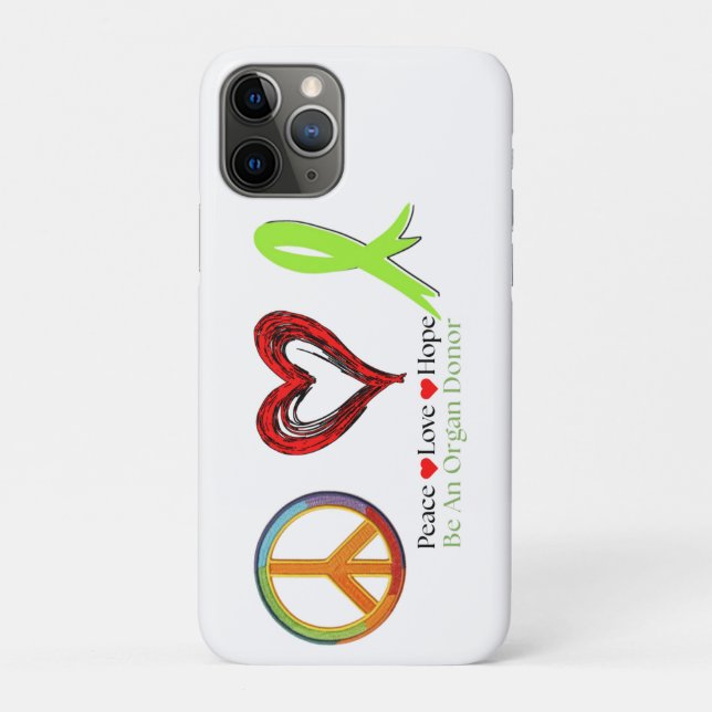Capa Para iPhone 11 Pro Paz Amor e Esperança (Verso)