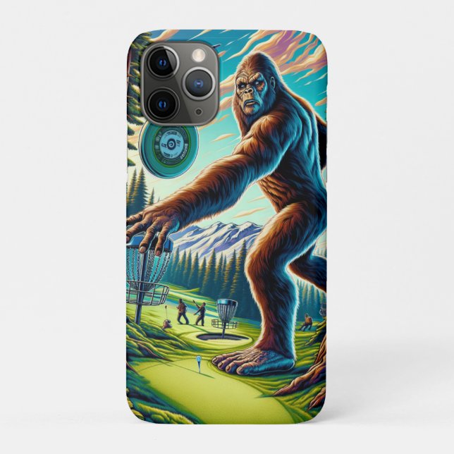 Capa Para iPhone 11 Pro Pé Grande de Golfe do Disco na Floresta (Verso)