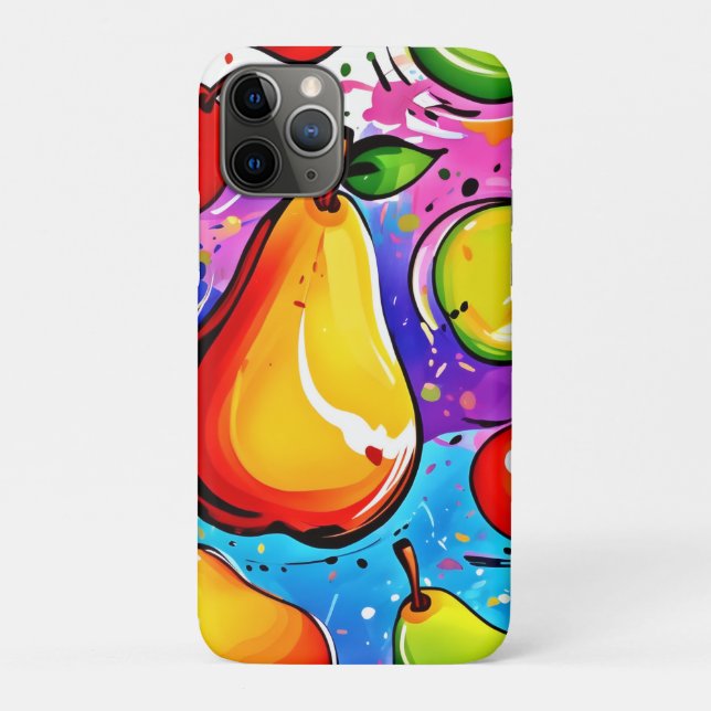 Capa Para iPhone 11 Pro Pears Pop Art (Verso)