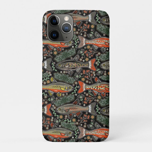 Capa Para iPhone 11 Pro Peixe água fresca, Design, Truta, Pesca (Verso)