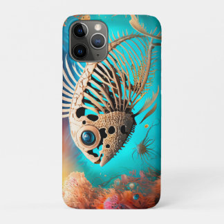 Capa Para iPhone 11 Pro Peixe Espinhaço Nadando pelo Coral