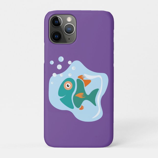 Capa Para iPhone 11 Pro Peixe Na moda engraçado (Verso)