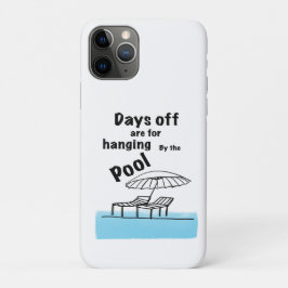 Capa Para iPhone 11 Pro Pendurado à Beira da Piscina