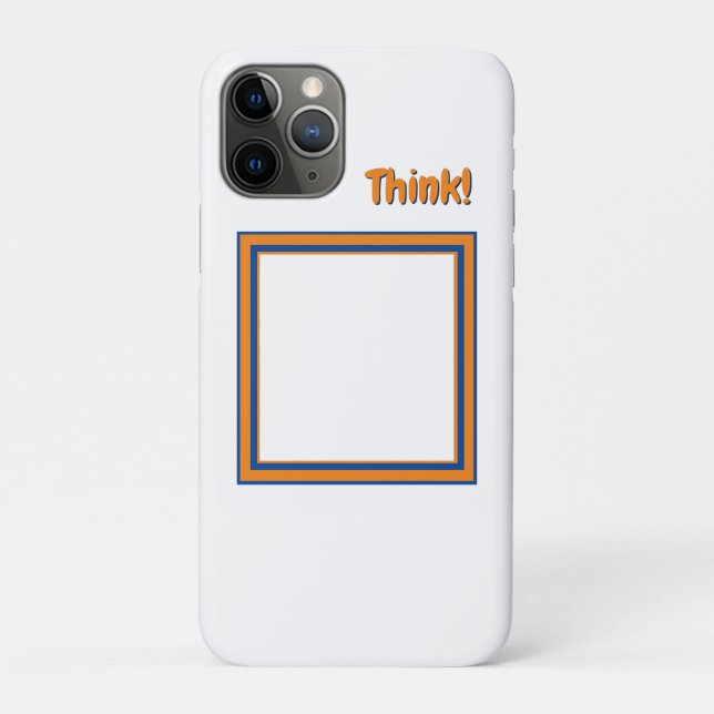 Capa Para iPhone 11 Pro Pense! Fora da caixa (personalizável) (Verso)