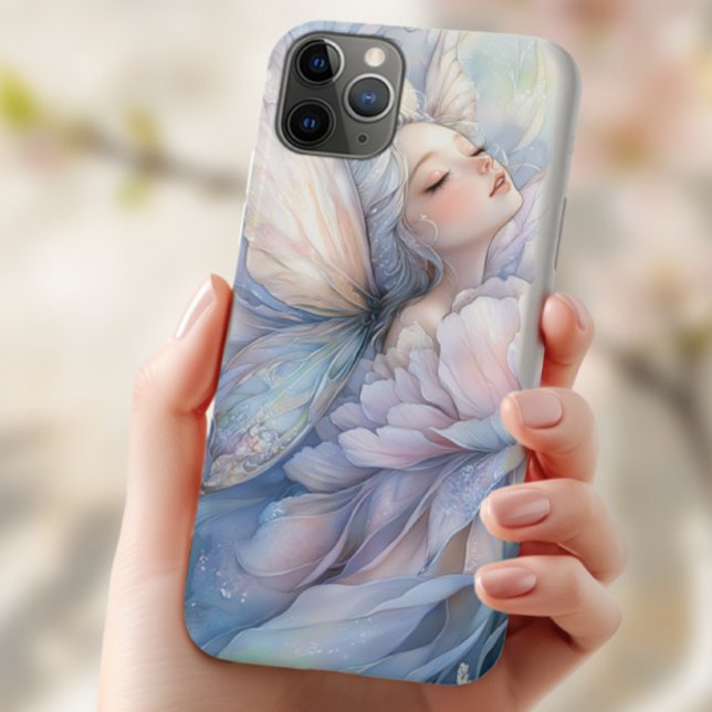 Capa Para iPhone 11 Pro Peony Of The Dawn (the Iphone 11 pro with the image of Peony of the Dawn shown in the hand of a young woman)