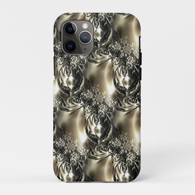 Capa Para iPhone 11 Pro Pérolas Douradas (Verso)