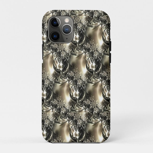 Capa Para iPhone 11 Pro Pérolas Douradas (Verso)