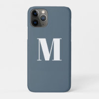 Personalizar monograma azul/branco de cinza inicia