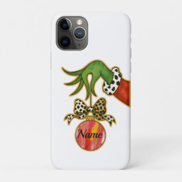 Capa Para iPhone 11 Pro personalized Name Leopard Bow Parrot Ornament