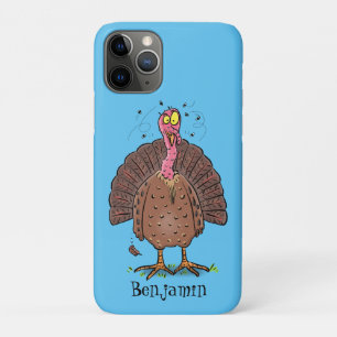 Capa Para iPhone 11 Pro Peru-de-fazenda engraçado e castanho com cartograf