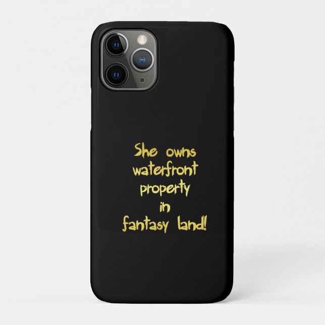Capa Para iPhone 11 Pro Piada de propriedade à beira-mar engraçada (Verso)