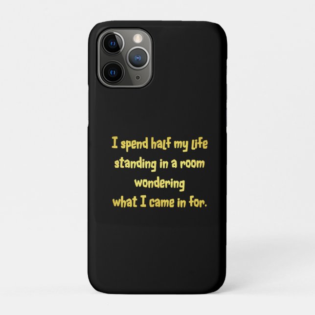 Capa Para iPhone 11 Pro Piada Divertida em Pé em uma Sala (Verso)