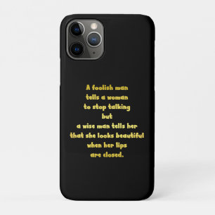 Capa Para iPhone 11 Pro Piada do homem tolo, tolo e sábio