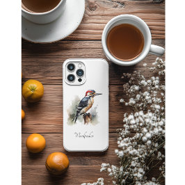Capa Para iPhone 11 Pro Pica-pau Woodland Aquarela, personalizado