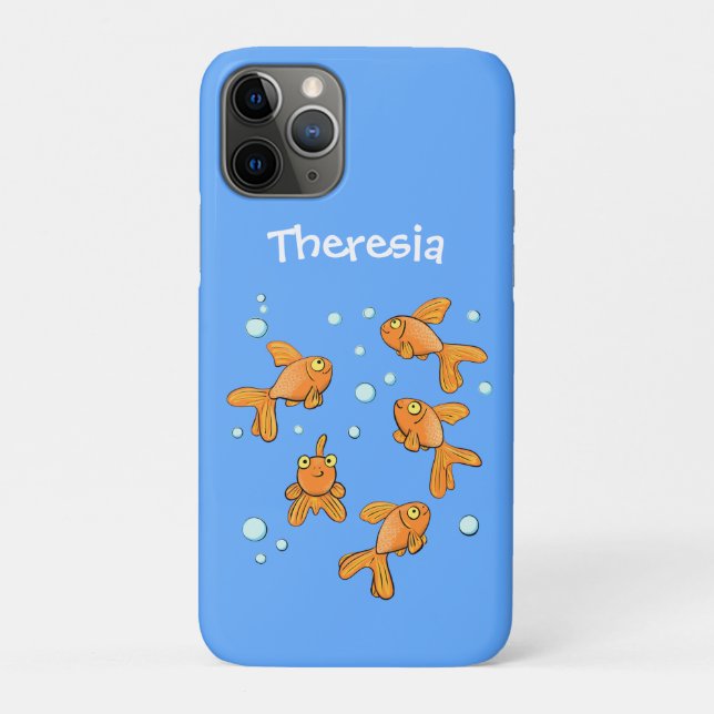 Capa Para iPhone 11 Pro Pimpim-laranja-acastanhado na ilustração de desenh (Verso)