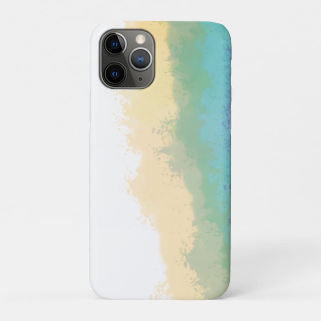 Capa Para iPhone 11 Pro Pincelada de arco-íris aquarela (Verso)