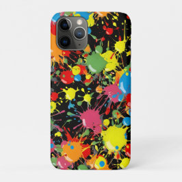 Capa Para iPhone 11 Pro Pingo de Tinta de Chuva de Arco-Íris PD