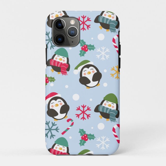 Capa Para iPhone 11 Pro Pinguim Natal (Verso)