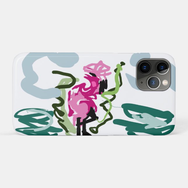 Capa Para iPhone 11 Pro Pink flamingo set (Verso (horizontal))